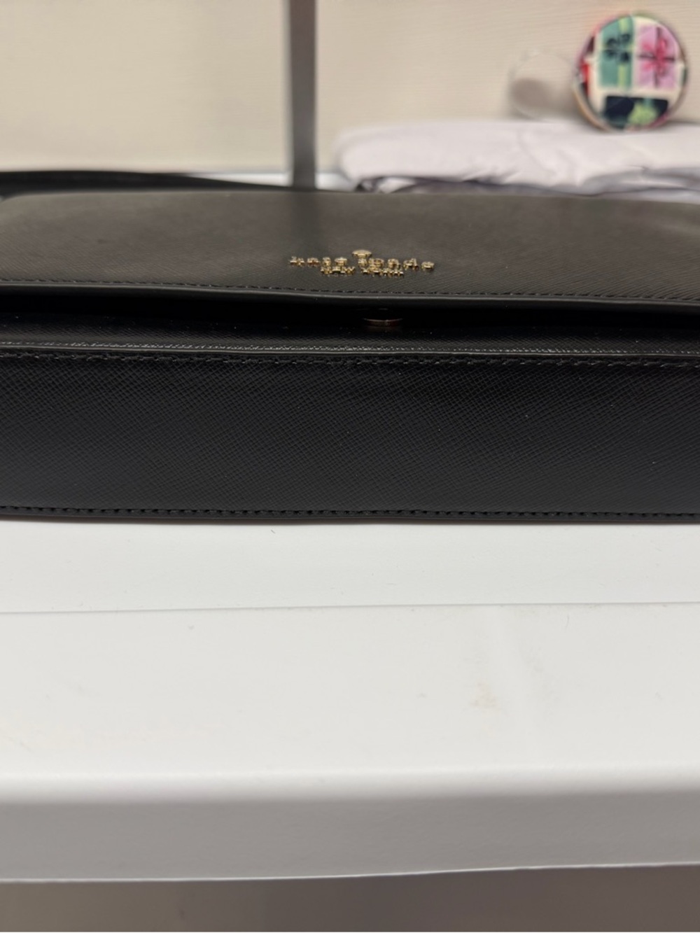 Kate Spade Staci Flap Shoulder Bag Black Saffiano Leather KF371 NWT - Picture 9 of 11